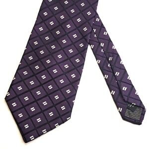 Piatelli Platinum 100% Silk Tie Men's Purple Formal Necktie 60" x 4"
